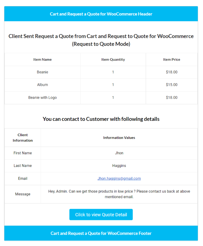 Cart and Request to Quote for WooCommerce