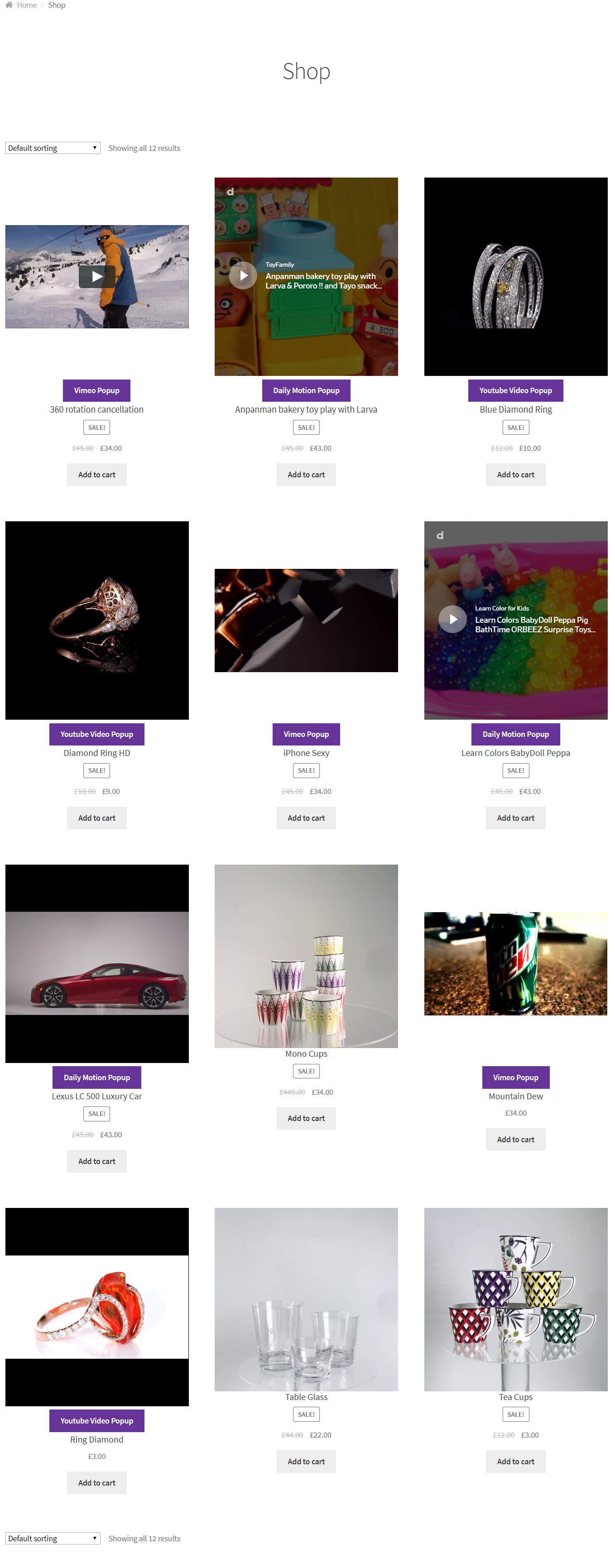 Woocommerce Product Featured Video