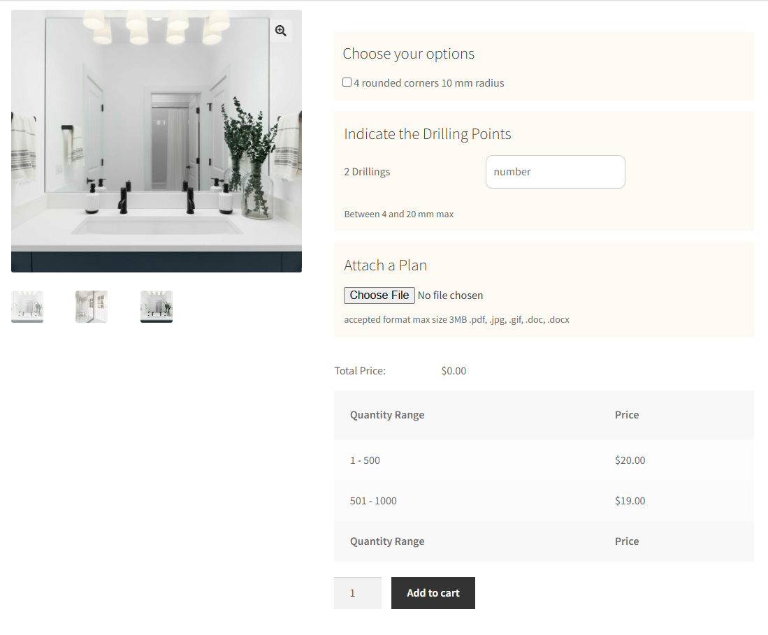 WooCommerce Mirror Product Configurator